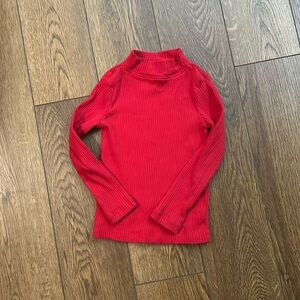 Hanna Andersson Soft Turtleneck Top red size 100 cm